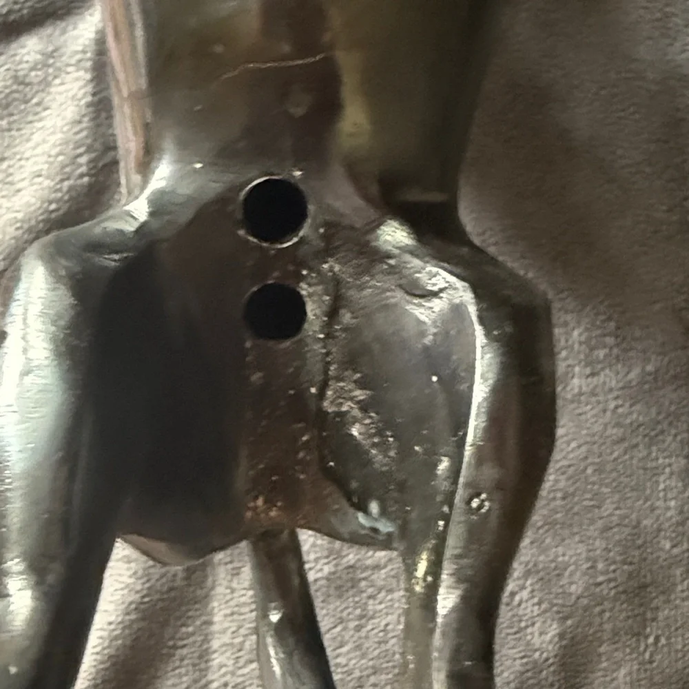 Horse Sculpture Bronze Black Rearing Head Vintage Handcrafted Art Deco - Picture 15 of 15